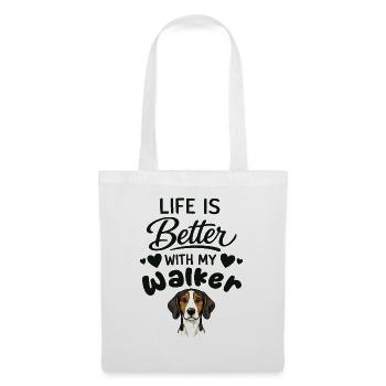  Das Leben Ist Besser Mit Meinem Treeing Walker - Stoffbeutel - Weiß - Vorne