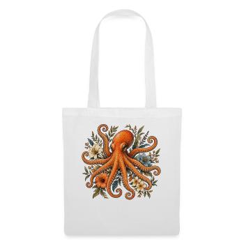 Boho Botanical Octopus - Stoffbeutel - Weiß - Vorne