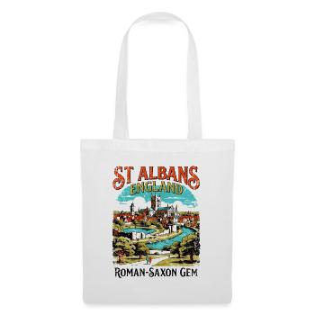 St Albans England Roman Saxon Gem - Stoffbeutel - Weiß - Vorne