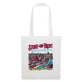 View City Stoke On Trent The Potteries Heartland - Stoffbeutel - Weiß - Vorne