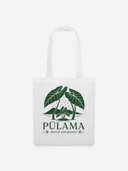 Pūlama schätzen und schützen - Stoffbeutel - Weiß