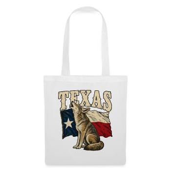 Texas Wolf Flagge - Stoffbeutel - Weiß - Vorne