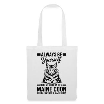 Maine Coon Sprüche Lustiges Maine Coon Geschenk - Stoffbeutel - Weiß - Vorne