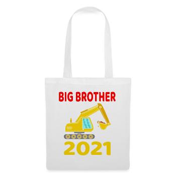 Big Brother 2021 Bagger Großer Bruder 2021 Bald - Stoffbeutel - Weiß - Vorne