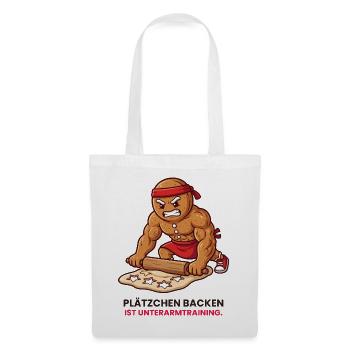 Keksarmtraining: Plätzchenpower - Stoffbeutel - Weiß - Vorne