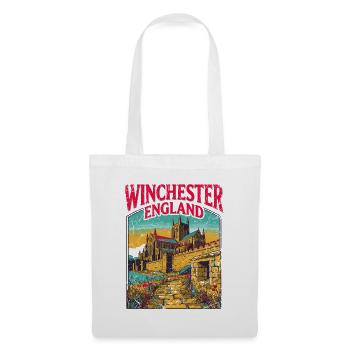 City Retro Winchester England Historic Landmark - Stoffbeutel - Weiß - Vorne