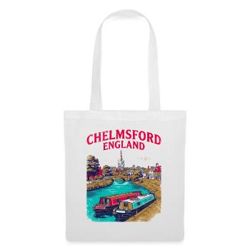 Vintage Chelmsford England Cityscape Travel Poster - Stoffbeutel - Weiß - Vorne