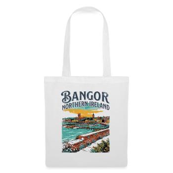 Bangor Northern Ireland Coastal City Skyline - Stoffbeutel - Weiß - Vorne