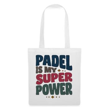Padel Spielerin Spieler Padel is my Superpower - Stoffbeutel - Weiß - Vorne