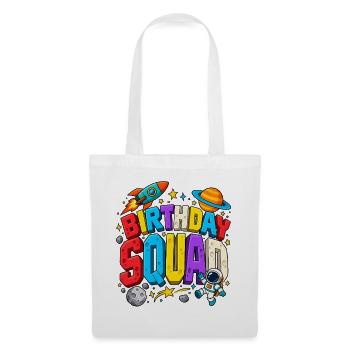 Birthday Squad Space Astronaut Moon Stars - Stoffbeutel - Weiß - Vorne