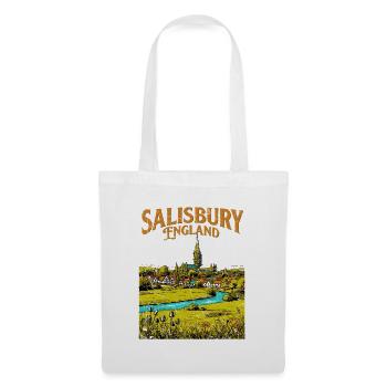 Salisbury England Cityscape Historic Landmark Sept - Stoffbeutel - Weiß - Vorne
