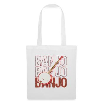 Banjo Beat Retro Illustration - Stoffbeutel - Weiß - Vorne