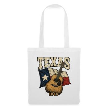 Texas Musik 1845 Gitarre - Stoffbeutel - Weiß - Vorne