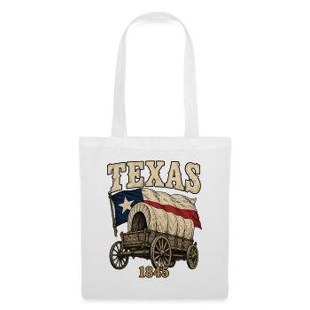 Texas Wagon 1845 Flagge - Stoffbeutel - Weiß - Vorne