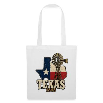 Texas Vintage Flagge Windrad 1845 - Stoffbeutel - Weiß - Vorne