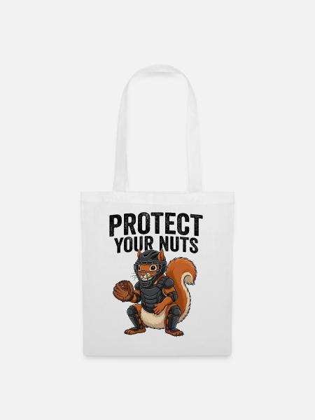 Protect Your Nuts - Stoffbeutel - Weiß