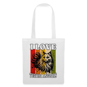 I Love Turkish Angora - Stoffbeutel - Weiß - Vorne