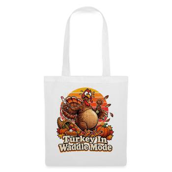 Turkey in Waddle Mode - Stoffbeutel - Weiß - Vorne