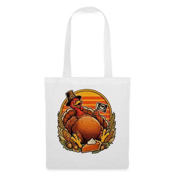 Thanksgiving Truthahn Ultraschall Retro Baby - Stoffbeutel - Weiß - Vorne