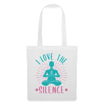 Yoga I Love The Silence Funny Yoga - Stoffbeutel - Weiß - Vorne