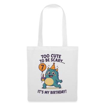 Too Cute To Be Scary Its My 7 Birthday 7Geburtstag - Stoffbeutel - Weiß - Vorne