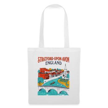 Retro Stratford Upon Avon England Travel - Stoffbeutel - Weiß - Vorne