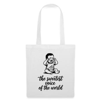 The sweetest Voice of The World Baby Singen Chor - Stoffbeutel - Weiß - Vorne