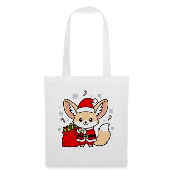 Festlicher Weihnachtsmann mit Geschenken - Stoffbeutel - Weiß - Vorne