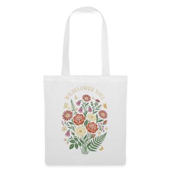 Wildflower Soul Blumenstrauß-Design - Stoffbeutel - Weiß - Vorne