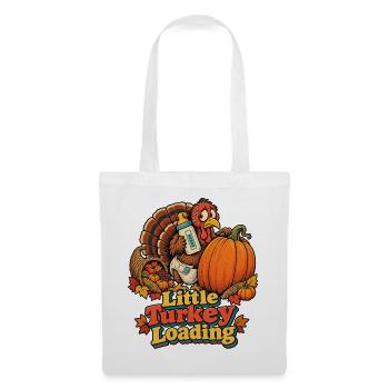 Thanksgiving-Truthahn Little Turkey Loading Baby - Stoffbeutel - Weiß - Vorne