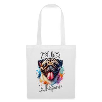 Mops Flüsterer - Stoffbeutel - Weiß - Vorne