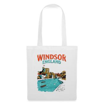 City Vintage Windsor England Castle Skyline and - Stoffbeutel - Weiß - Vorne