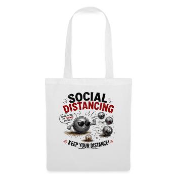  Social Distancing Please Respect My Throwing - Stoffbeutel - Weiß - Vorne