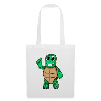 Schildkröte Motiv - Stoffbeutel - Weiß - Vorne