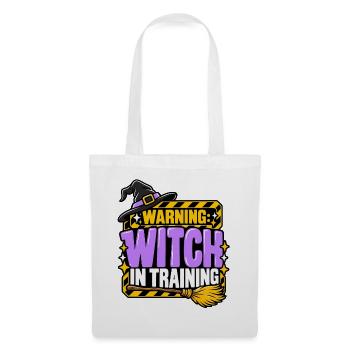 Witch in Training Warnung - Stoffbeutel - Weiß - Vorne
