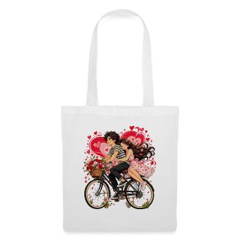 Pärchen Liebe Valentinstag Paar Geschenk - Stoffbeutel - Weiß - Vorne