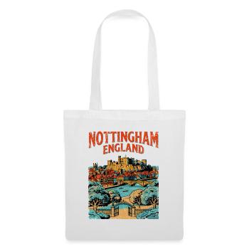 City Retro Nottingham England Castle Travel Sept - Stoffbeutel - Weiß - Vorne