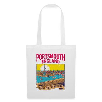 City Portsmouth England Naval Port Of History - Stoffbeutel - Weiß - Vorne
