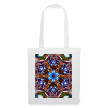 Bunter kaleidoskopische Mandala - Stoffbeutel - Weiß - Vorne