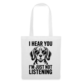 Beagle Spruch Hunde Lustiges Beagle Geschenk - Stoffbeutel - Weiß - Vorne