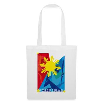 Philippinen Sonnenflagge Filipino Pride - Stoffbeutel - Weiß - Vorne
