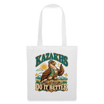 Kasachstan Retro Kultur und Stolz - Stoffbeutel - Weiß - Vorne