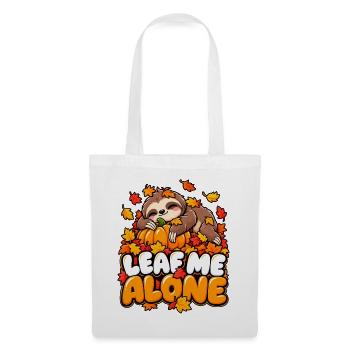 Leaf Me Alone – Herbst-Faultier - Stoffbeutel - Weiß - Vorne