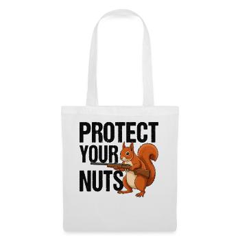 Protect Your Nuts - Stoffbeutel - Weiß - Vorne