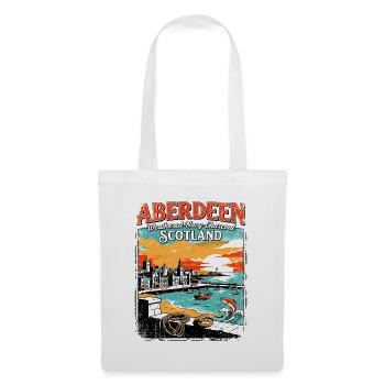 City Welcome To Aberdeen Scotland Novelty For - Stoffbeutel - Weiß - Vorne