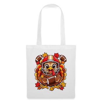 Thanksgiving Football Truthahn - Stoffbeutel - Weiß - Vorne
