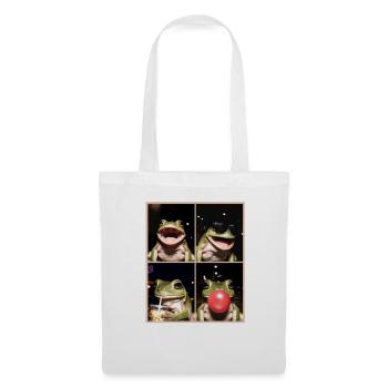 Frösche Frosch - Stoffbeutel - Weiß - Vorne
