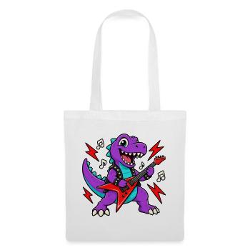 Dino Gitarrist - Stoffbeutel - Weiß - Vorne