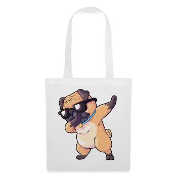 Mops Dab - Stoffbeutel - Weiß - Vorne