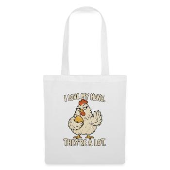 Hennenliebe: freches Huhn - Stoffbeutel - Weiß - Vorne